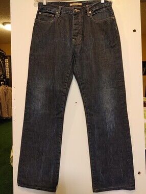 John Varvatos Women's Straight Leg Jeans in Dark Blue Wash